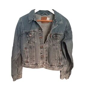VTG Levis Jacket Women's Medium Denim Trucker Made in USA 90s